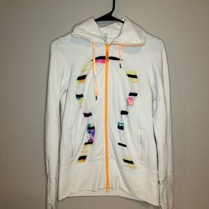 Lululemon White Jacket with Colorful Accents